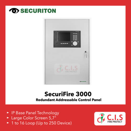 Securiton SecuriFire 3000 Redundant Adressable Fire Alarm Control Panel Up to 16 Loop